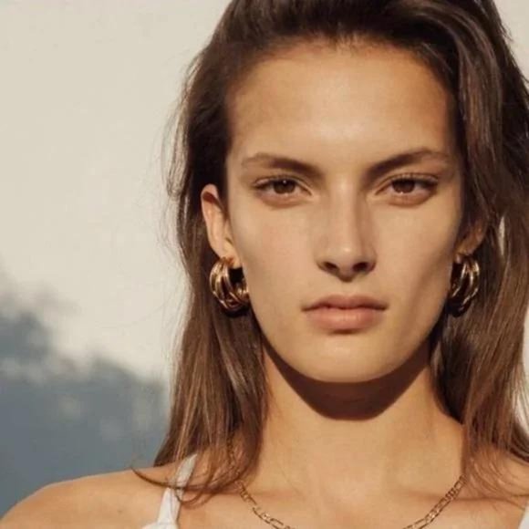 New Gold Three-Layer Round Drop Earrings, beautiful Earrings, cute Earrings - Picture 6 of 7